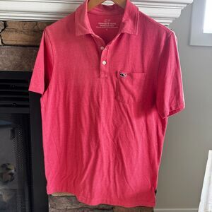 Vineyard Vines Men's Small Pink Polo Shirt Short Sleeve Golf Preppy Coastal